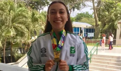 Nataia Bernal, karateca del Team Barranquillla. 