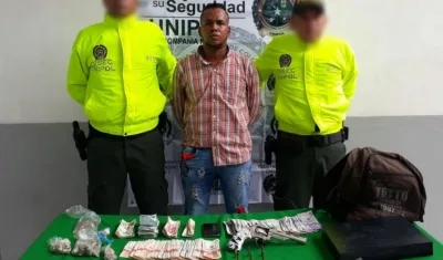 Jorge Enrique Galera Viloria tras ser capturado y llevado a la URI.