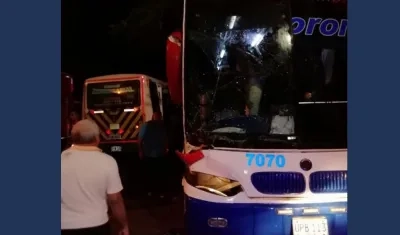 Vehículos involucrados en el accidente.
