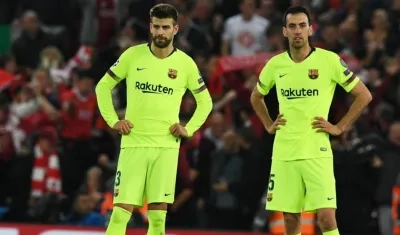 Gerard Piqué y Sergi Busquets. 