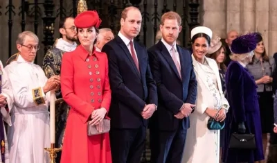 Los duques de Cambridge y Sussex.