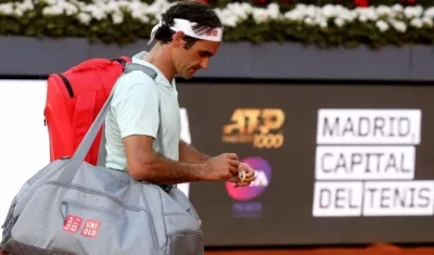 Roger Federer, tras ser eliminado. 
