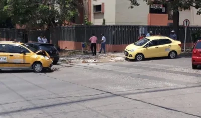 Posición en que quedaron los vehículos.