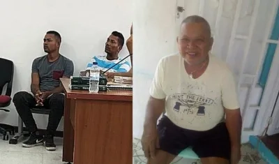 A la izquierda, los dos cobradiarios capturados; a la derecha, la víctima Máximo Gerónimo Silva.