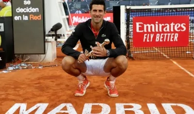 El tenista serbio Novak Djokovic, tras su victoria.