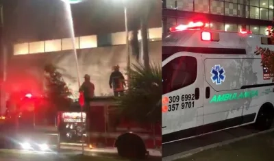 Personal del Comité de Riesgo actuando en el lugar de los hechos.