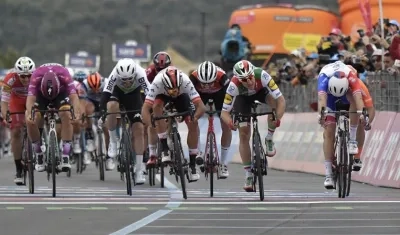 El momento del final de la etapa.