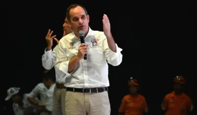 El Secretario del Interior, Guillermo Polo Carbonell, durante la rendición de cuentas.