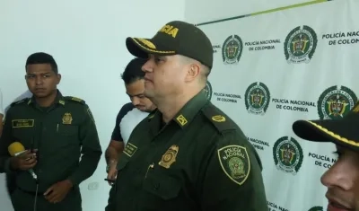 El coronel Jorge Pinzón, comandante operativo (E) de la Policía Metropolitana.