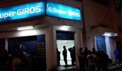 Sede de Supergiros en el barrio Montes.