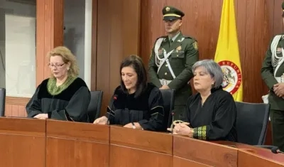 Las magistradas del Consejo de Estado, la Corte Constitucional y la JEP.
