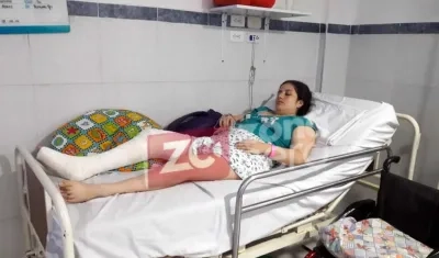 Katherin Jiménez internada en el Hospital Metropolitano