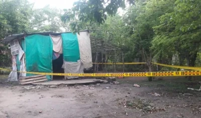 Lugar donde fue encontrada Angélica Montaño Acosta.