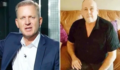 Jeremy Kyle, presentador de un show, y Steve Dymond, el invitado que se suicidó.