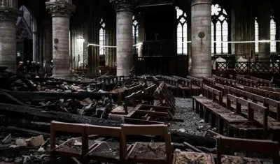 Imagen de las obras de reconstrucción.