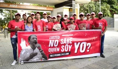 Los jóvenes en plena actividad.