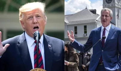 Donald Trump y Bill de Blasio.