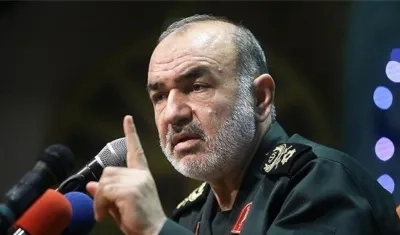El comandante en jefe de los Guardianes de la Revolución, Hosein Salamí.