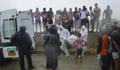 Levantamiento del cuerpo de María José Ortega Ballestas.