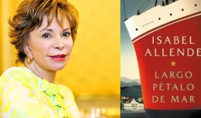 La escritora Isabel Allende y la imagen de su nueva novela.