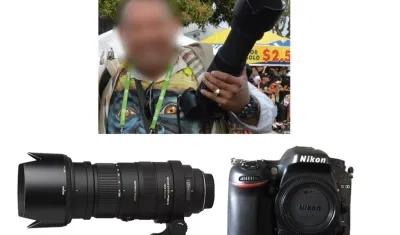 El equipo fotográfico que hurtaron.