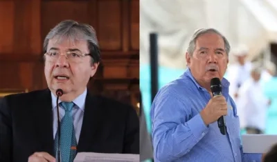 El Canciller, Carlos Holmes Trujillo, y el Mindefensa Guillermo Botero.
