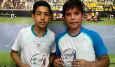 Los atlanticenses Mateo González y Emmanuel Moreno.