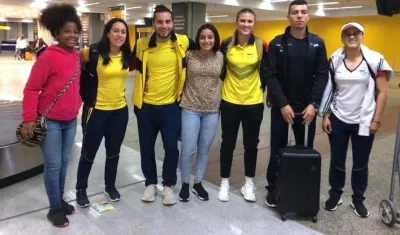 Integrantes de la selección entre ellos Mariana Pajón, Gabriela Bolle, Sharid Fayad y Juan Camilo Ramírez.
