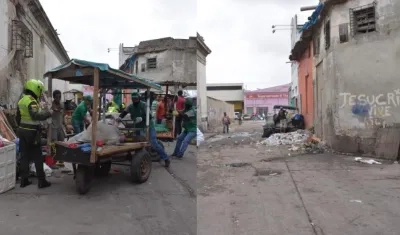 Así quedó la vía después del operativo.