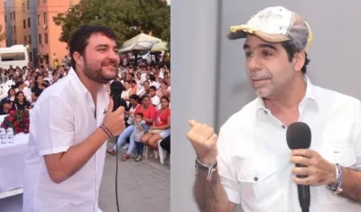 El candidato Jaime Pumarejo y el Alcalde Alejandro Char.