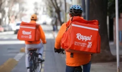 Domiciliarios de Rappi.