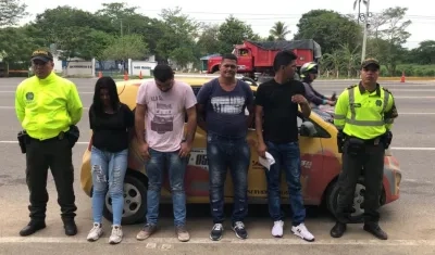 Los capturados del taxi.