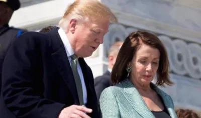 Donald Trump, presidente de Estados Unidos, y la congresista Nancy Pelosi.