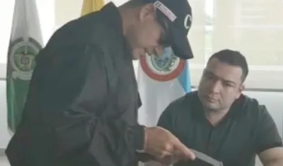 Momento de la captura de uno de los involucrados en el caso.