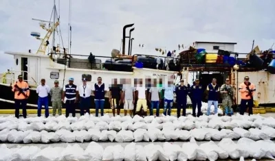 Los capturados en San Andrés.