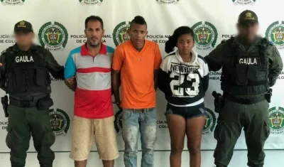 Foto suministrada por la Policía de los detenidos por el caso de extorsión.