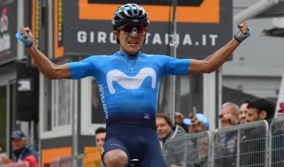 Richard Carapaz, ciclista ecuatoriano del Movistar Team.