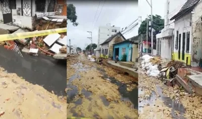 Socavación por el arroyo. 