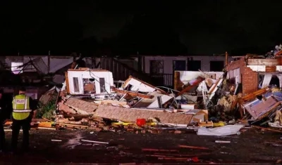 Imagen de los daños que dejó el tornado.