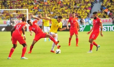 Teófilo Gutiérrez, en un partido de Eliminatorias.