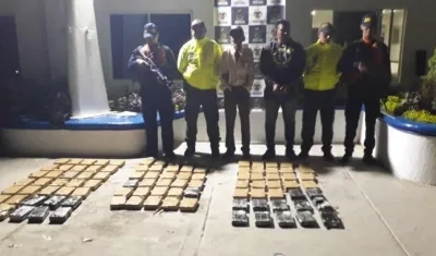 Clorhidrato de cocaina incautada en un velero.