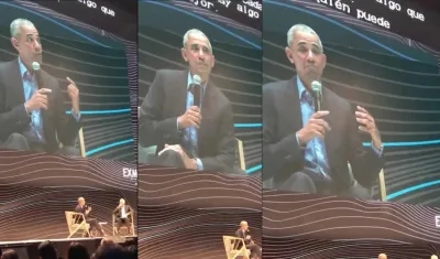 El expresidente de Estados Unidos, Barack Obama, en su intervención en Bogotá.