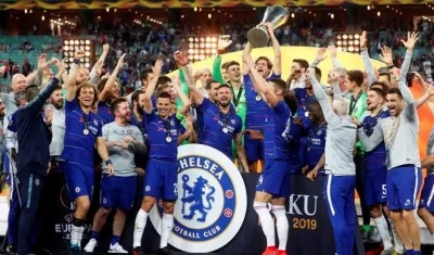 La celebración del Chelsea.