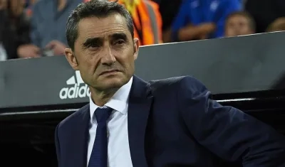 El técnico del Barcelona, Ernesto Valverde.