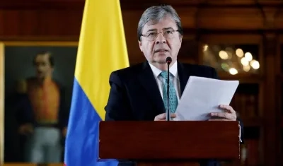 El canciller colombiano, Carlos Holmes Trujillo