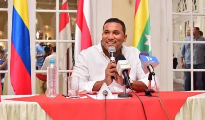 Óscar David Galán, durante la rueda de prensa.
