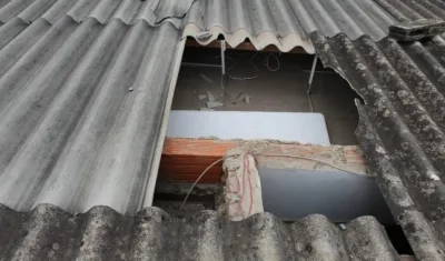 Una de las casas afectadas.