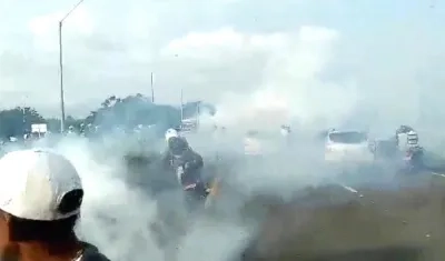 Los disturbios tras el accidente.