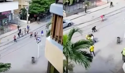 Imágenes de los enfrentamientos.