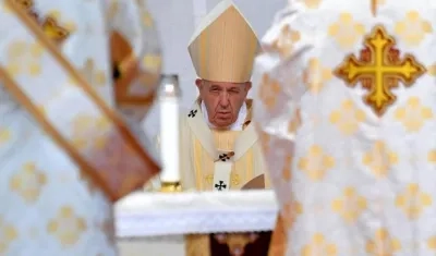 Papa Francisco durante su visita a Rumania.